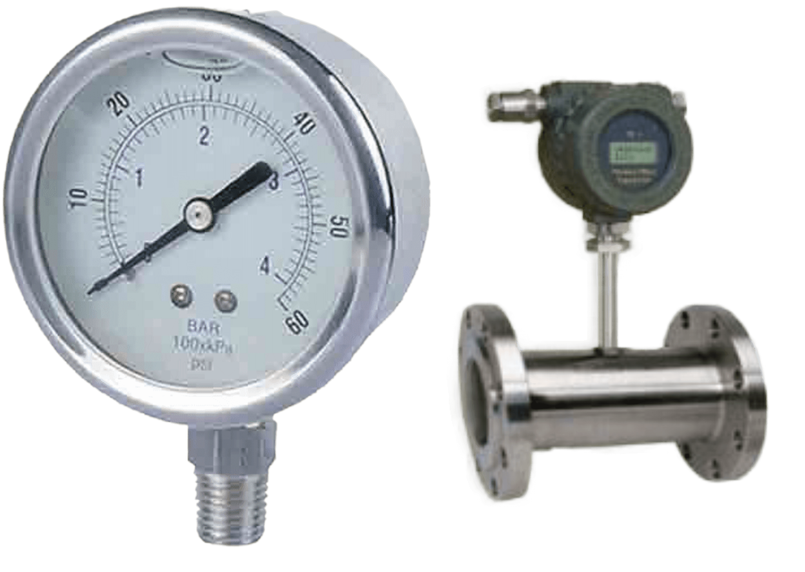Pressure Gauges, Transmitters & Flow meters